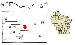 Iowa County Wisconsin Incorporated and Unincorporated areas Dodgeville Highlighted